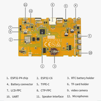 ESP32P4 10.1 Inch Development Board 1280x800 TFT Display WiFi & Bluetooth