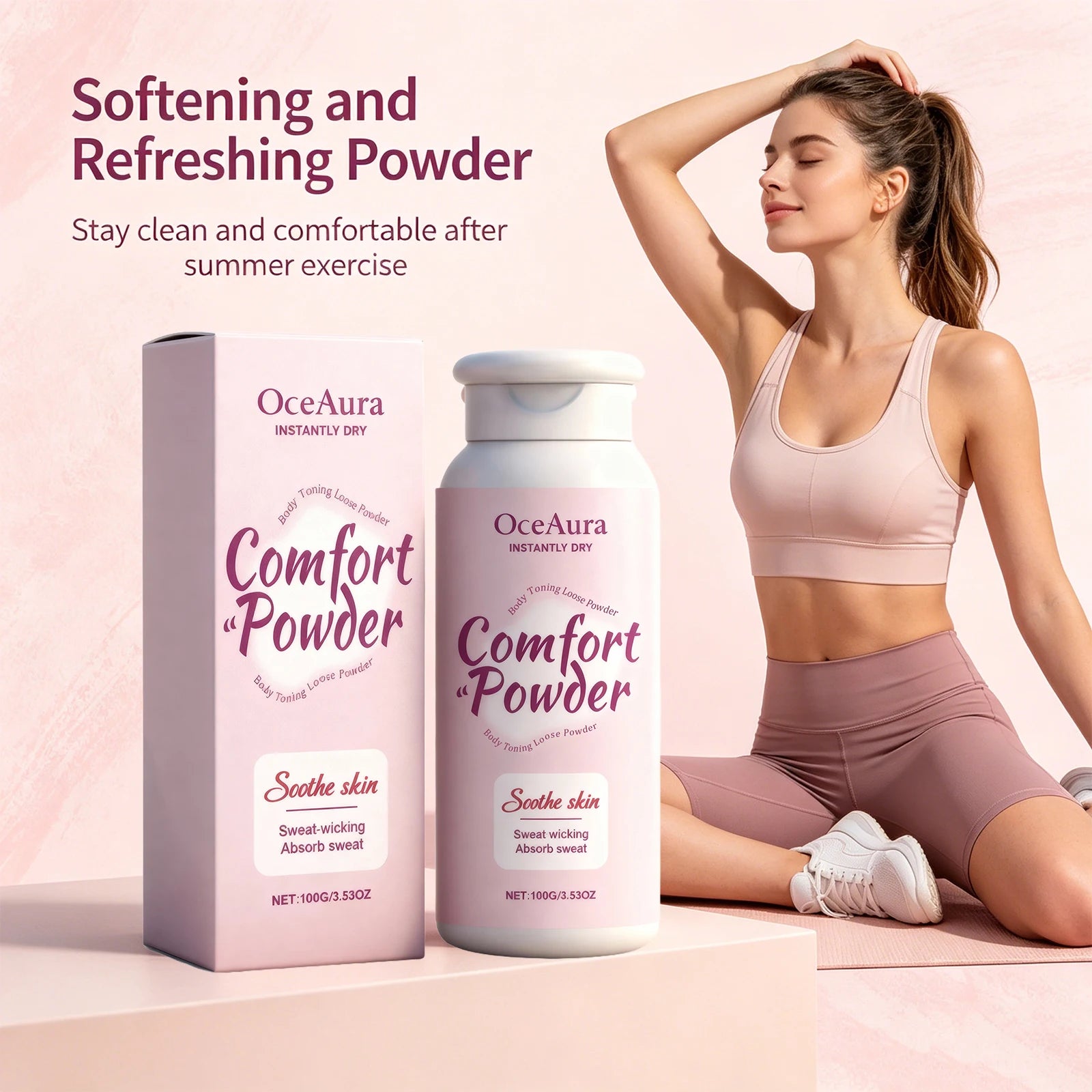 Instant Cooling Body Powder – Sweat-Wicking Anti-Chafe Skin Soothing Powder - 2