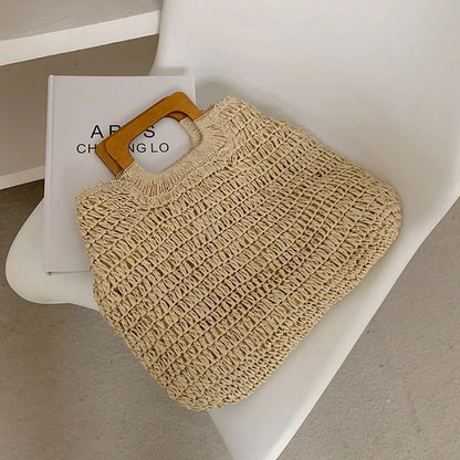 Luxury Woven Straw Beach Tote
