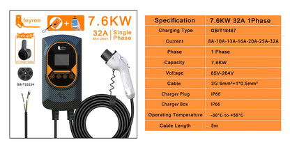 Smart EV Wallbox Charger - WiFi APP Control GB/T Electric Vehicle Charging Station