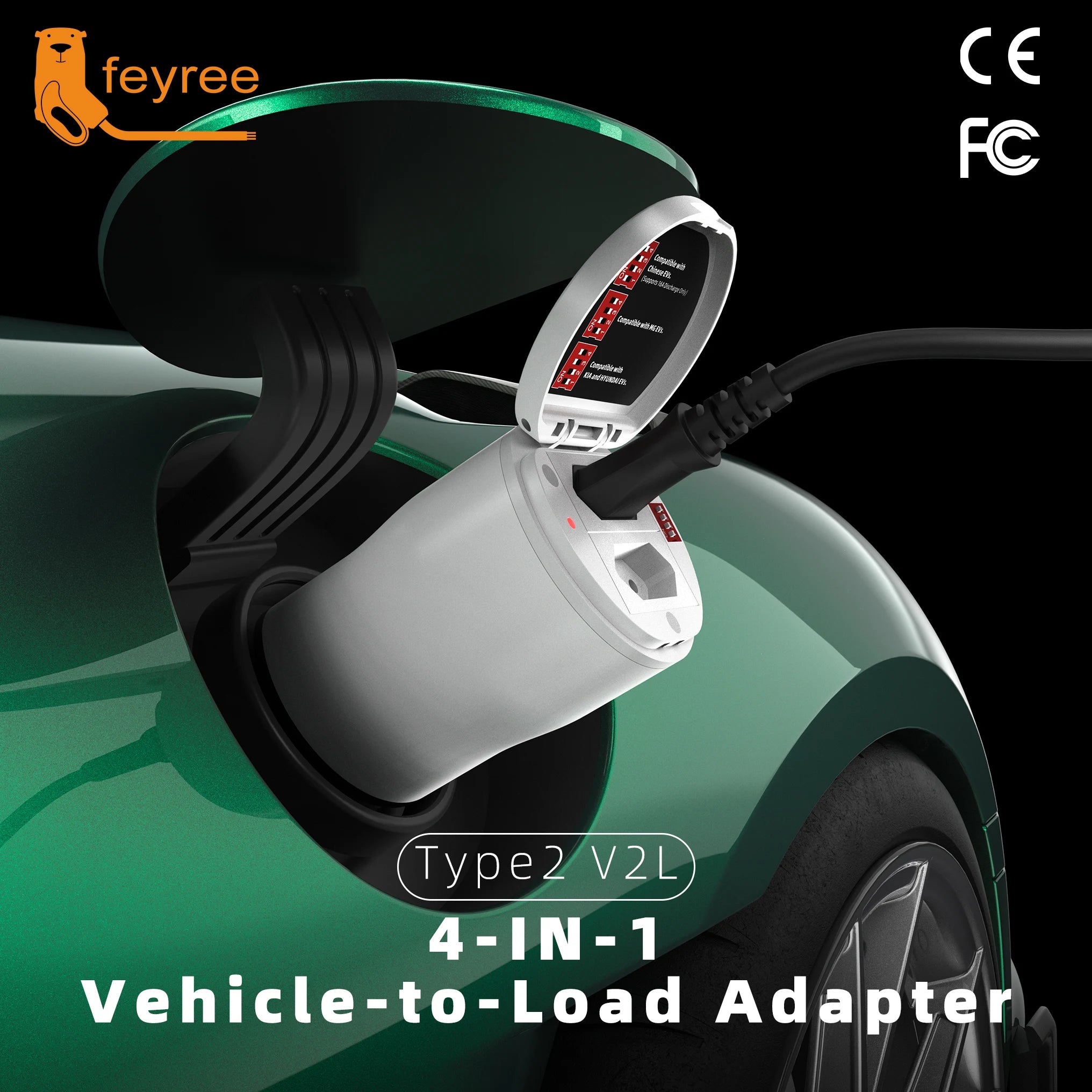 Type 2 V2L Discharger Adapter for EVs - Power Your Devices On The Go - 21