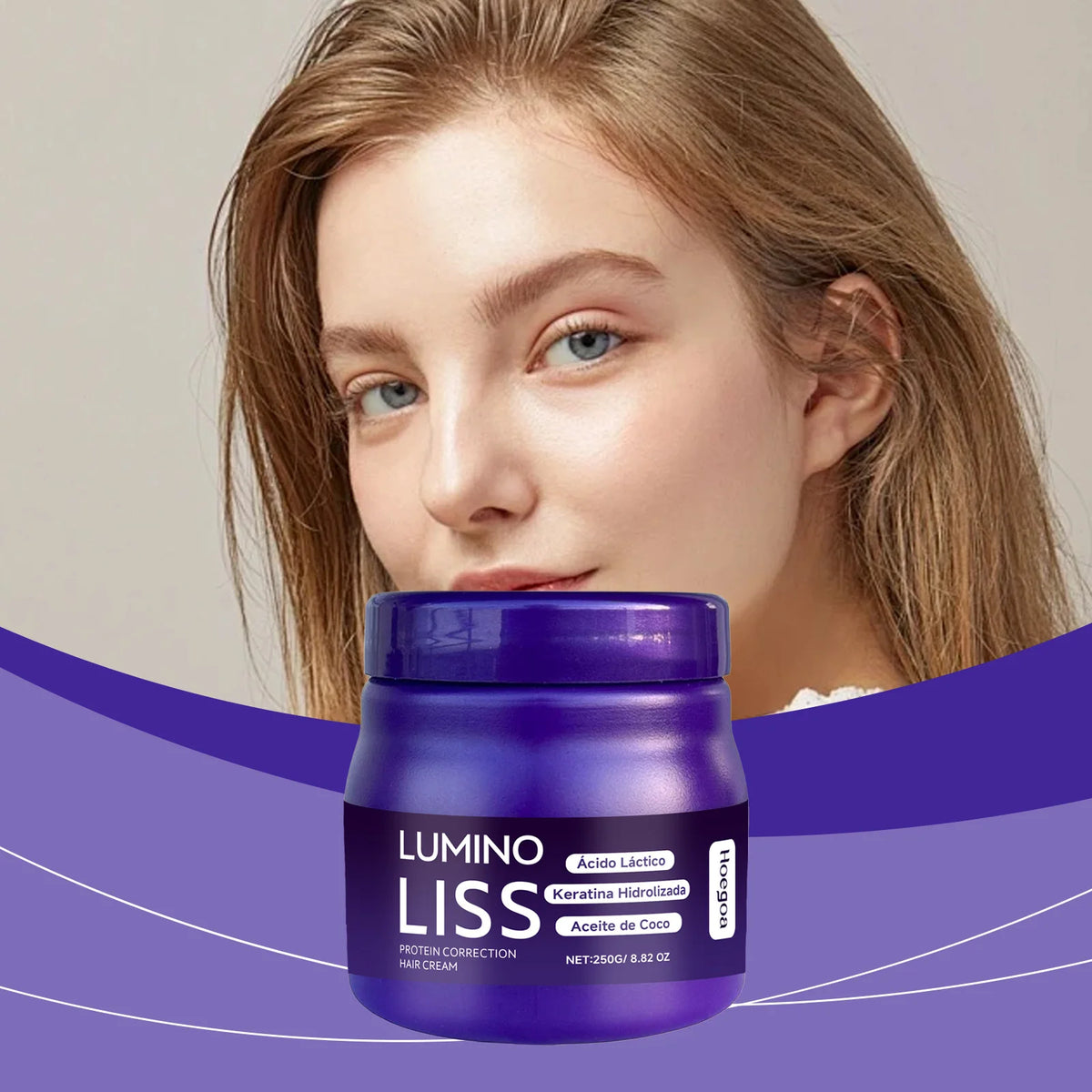 Protein Correction Hair Straightening Cream - Keratin Smoothing & Repair Mask