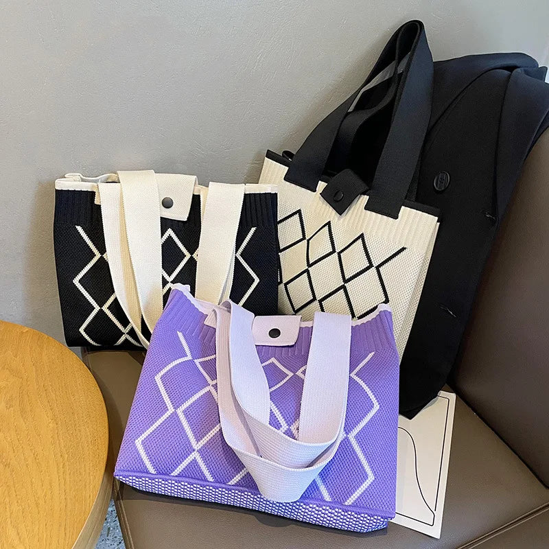 Luxury Knit Trendy Tote