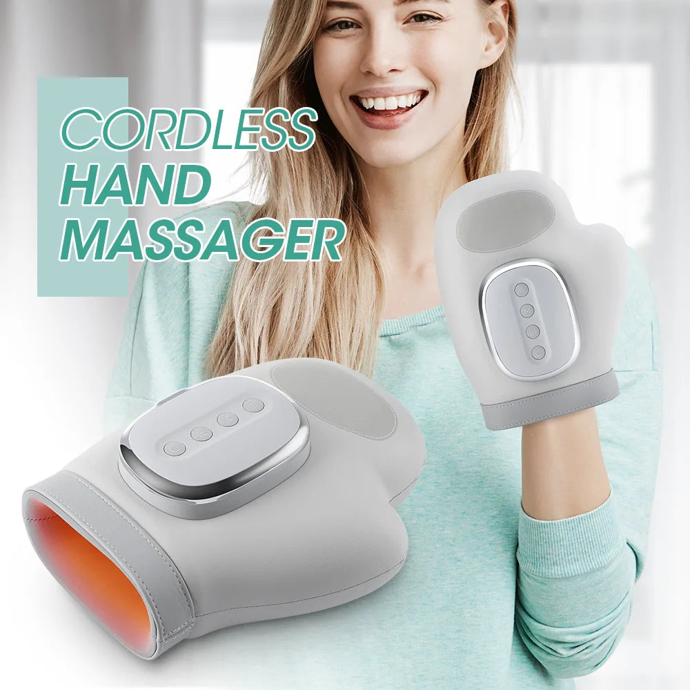 Electric Hand Massager with Heat & Air Compression for Carpal Tunnel