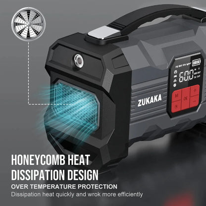 26800mAh Portable Car Jump Starter with 150PSI Air Compressor & Power Bank