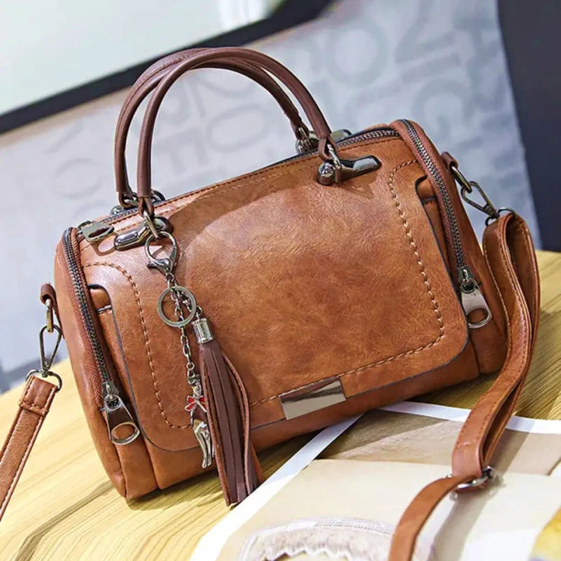 Luxury Tassel Boston Tote