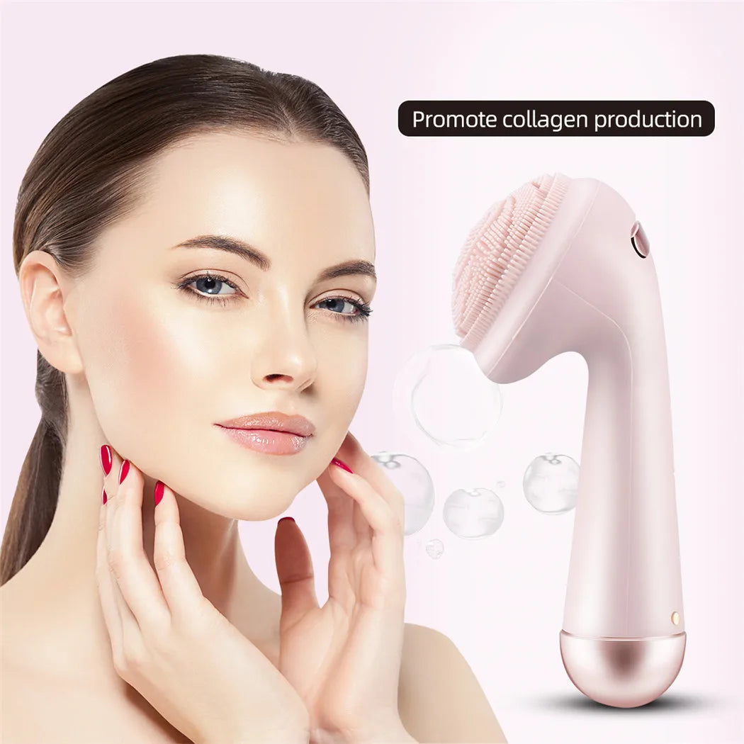 4-in-1 Electric Silicone Facial Cleansing Brush & Massage Roller - 12