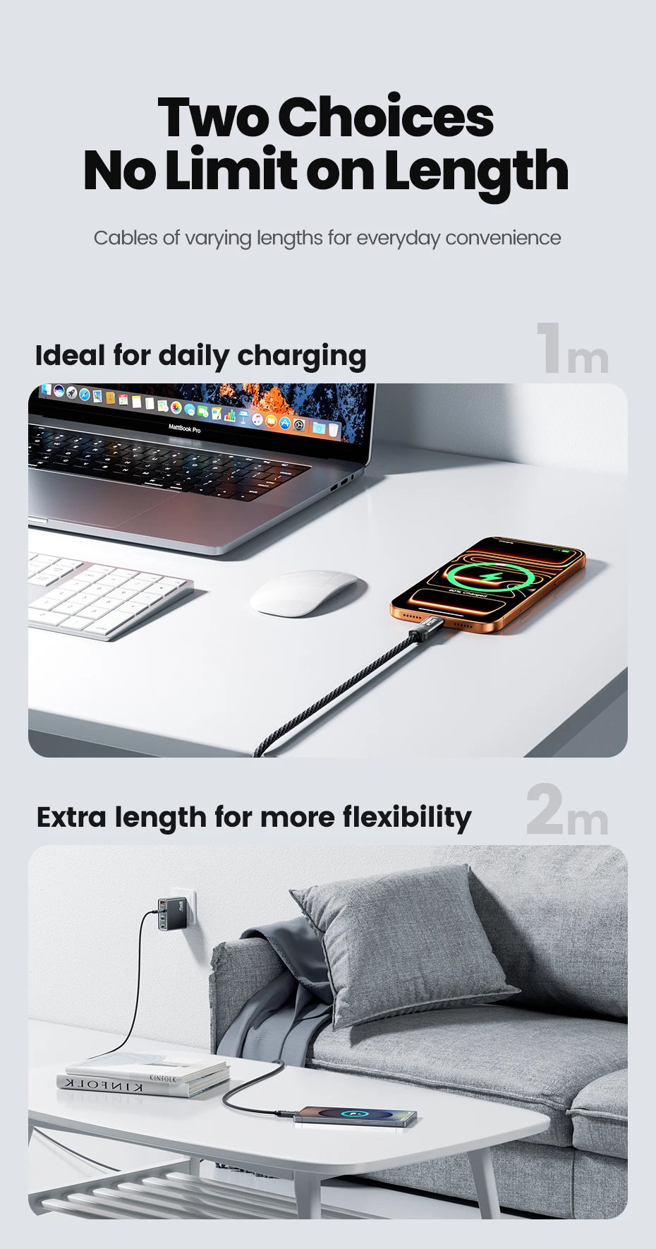 240W USB-C Fast Charging Cable with Real-Time OLED Power Display - 18