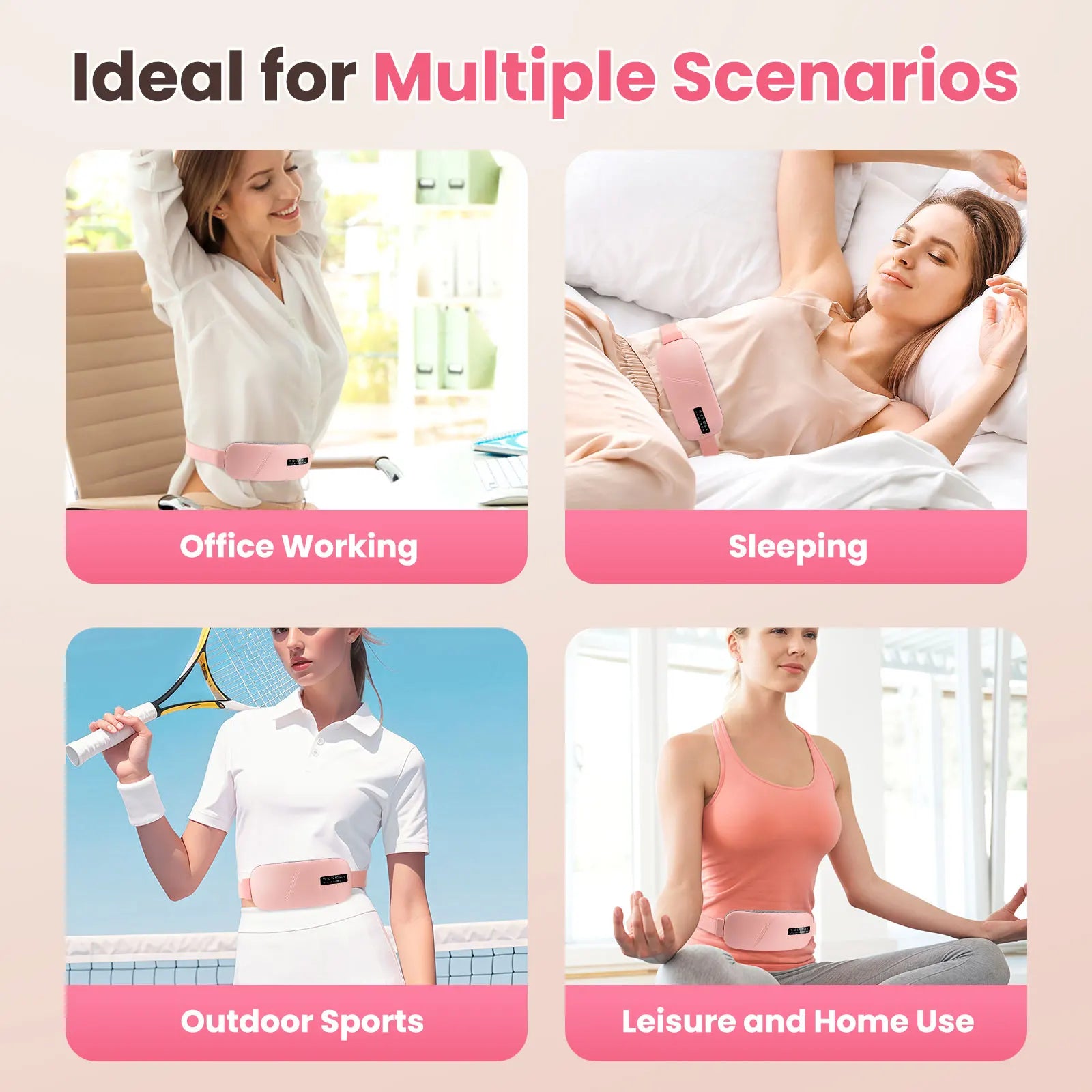 Portable Cordless Electric Heating Pad for Menstrual Cramp & Back Pain Relief - 13