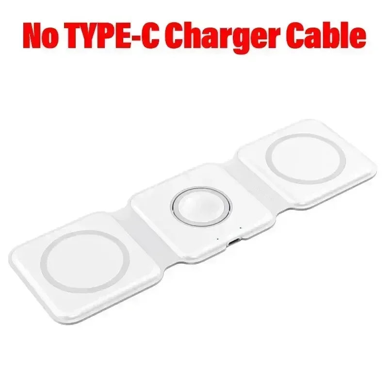 3-in-1 Foldable Magnetic Wireless Charging Station for iPhone & Apple Watch - 25
