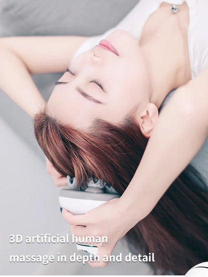 Electric Scalp Massager - Waterproof Handheld Head Scratcher for Stress Relief