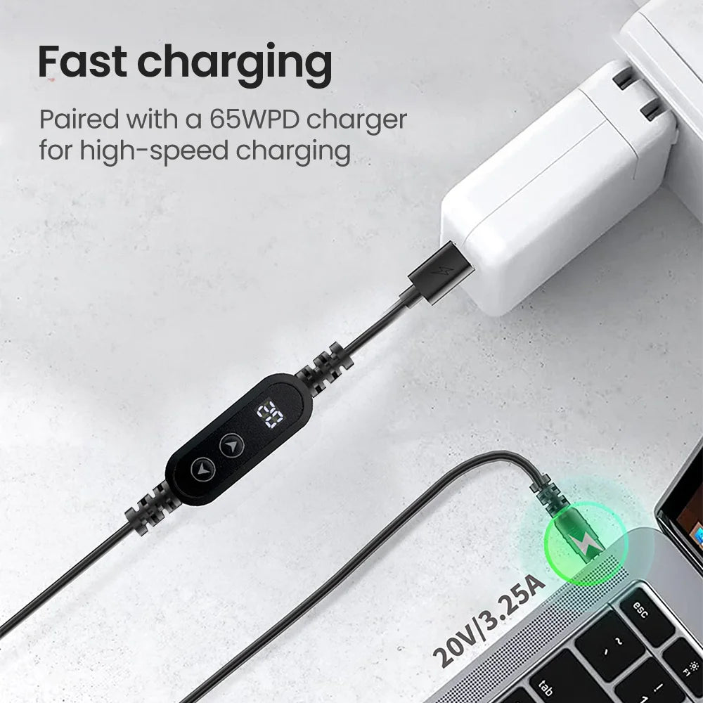 USB-C to DC Fast Charging Power Boost Cable - 5V/9V/12V/15V/20V Adapter - 4
