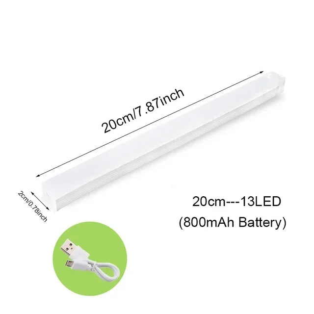 Rechargeable LED Motion Sensor Cabinet Light - Wireless USB-C Night Light for Kitchen & Closet - 15