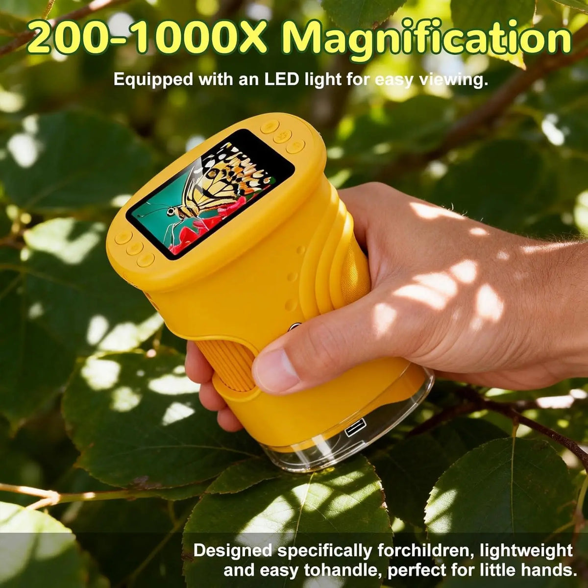 Portable Handheld Digital Microscope for Kids with HD IPS Screen
