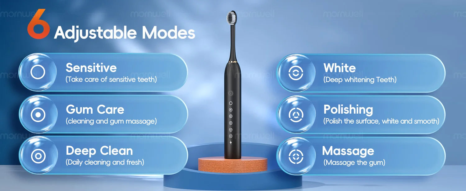 Portable Water Flosser and Sonic Electric Toothbrush Combo Set - 15