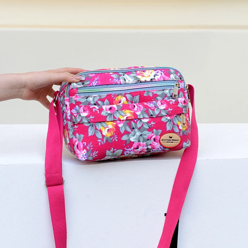 Luxury Vintage Floral Canvas Tote