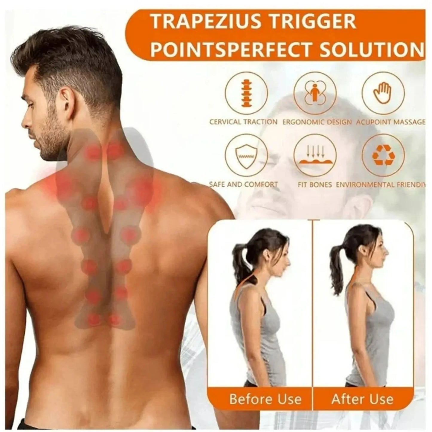 Cervical Neck Stretcher & Traction Device for Pain Relief