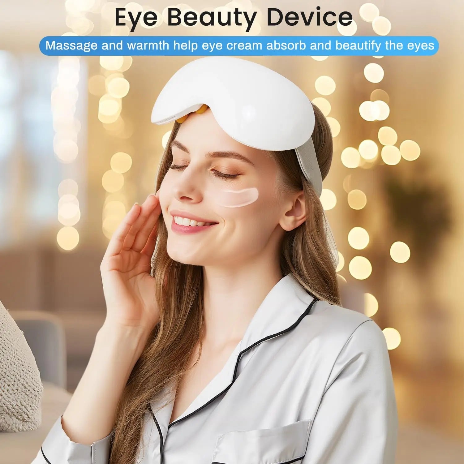 Smart Eye Massager with Cooling & Vibration for Eye Strain and Puffiness Relief - 12