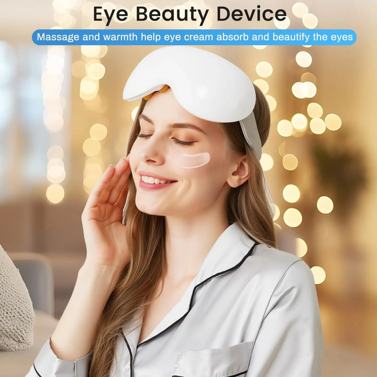 Smart Eye Massager with Cooling & Vibration for Eye Strain and Puffiness Relief