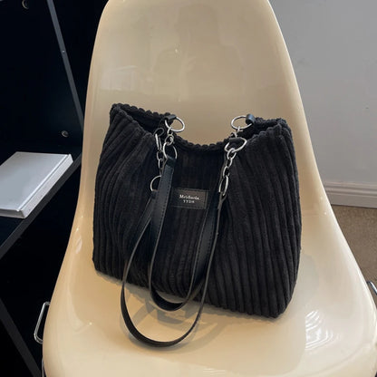 Luxury Casual Corduroy Tote