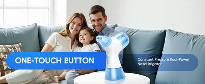 Electric Nasal Irrigation System - Automatic Sinus Rinse & Nose Cleaner