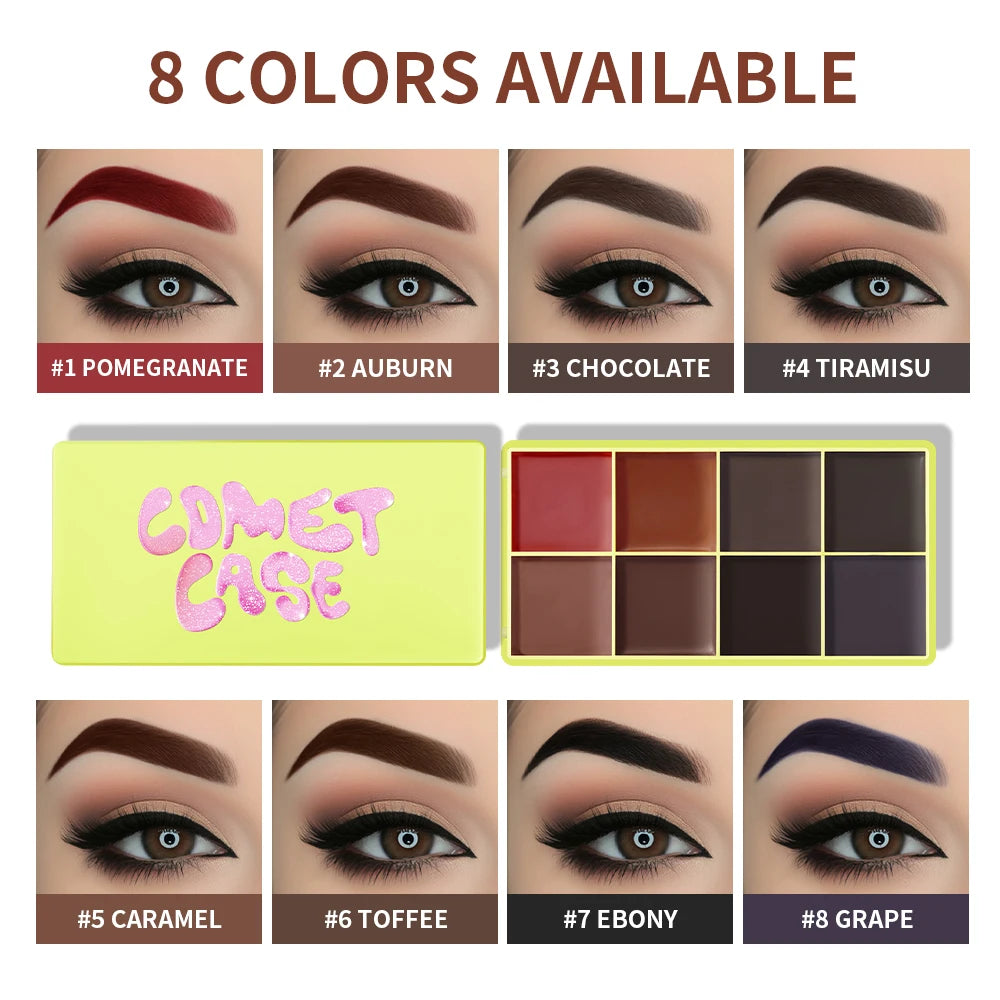 8-Color Cream Blush & Highlighter Palette | Long-Lasting Glow