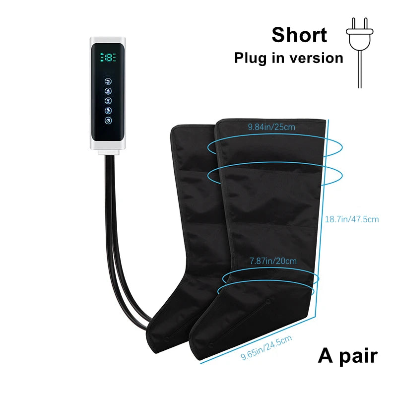 Electric Pneumatic Leg Massager - Full Leg Air Compression Recovery System - 19