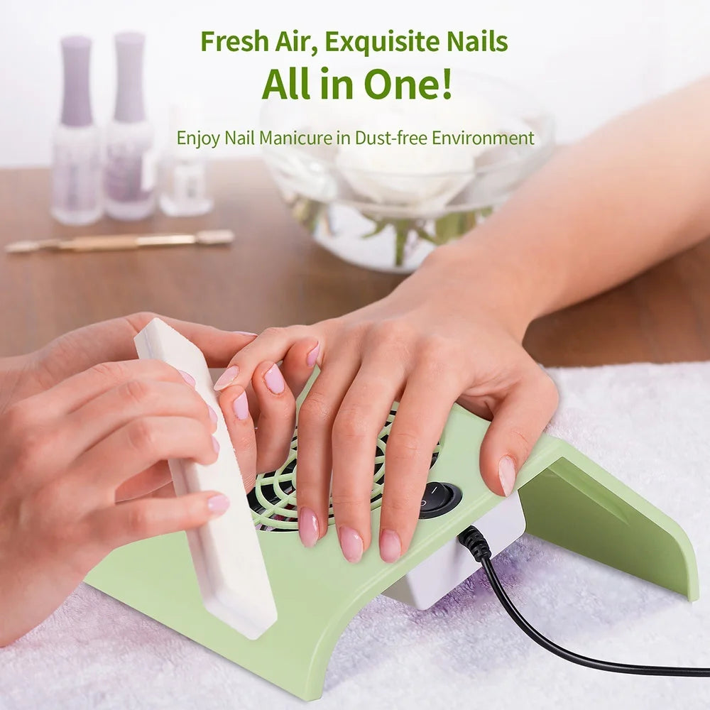Portable USB Nail Dust Collector 24W Manicure Vacuum Extractor