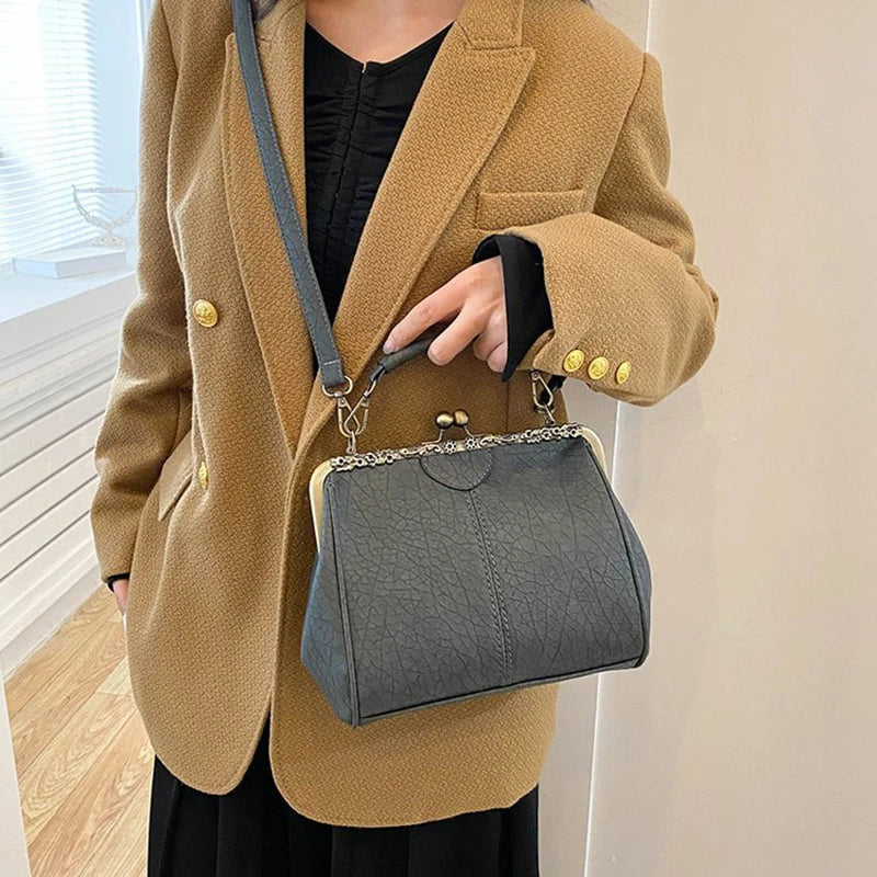 Luxury Vintage Alligator Kiss-Lock Bag