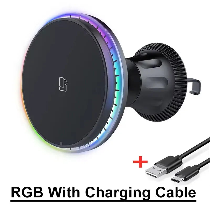 Magnetic Car Wireless Charger 15W Fast Mount for iPhone 12-16 Series - 21