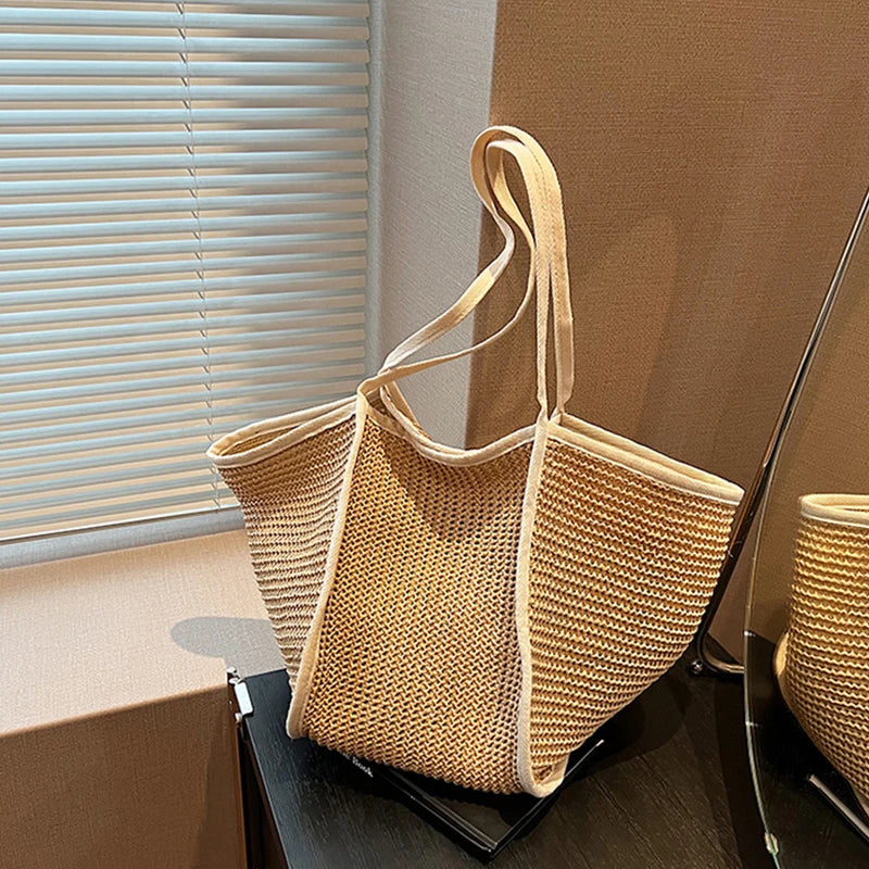 Luxury Bohemian Straw Tote