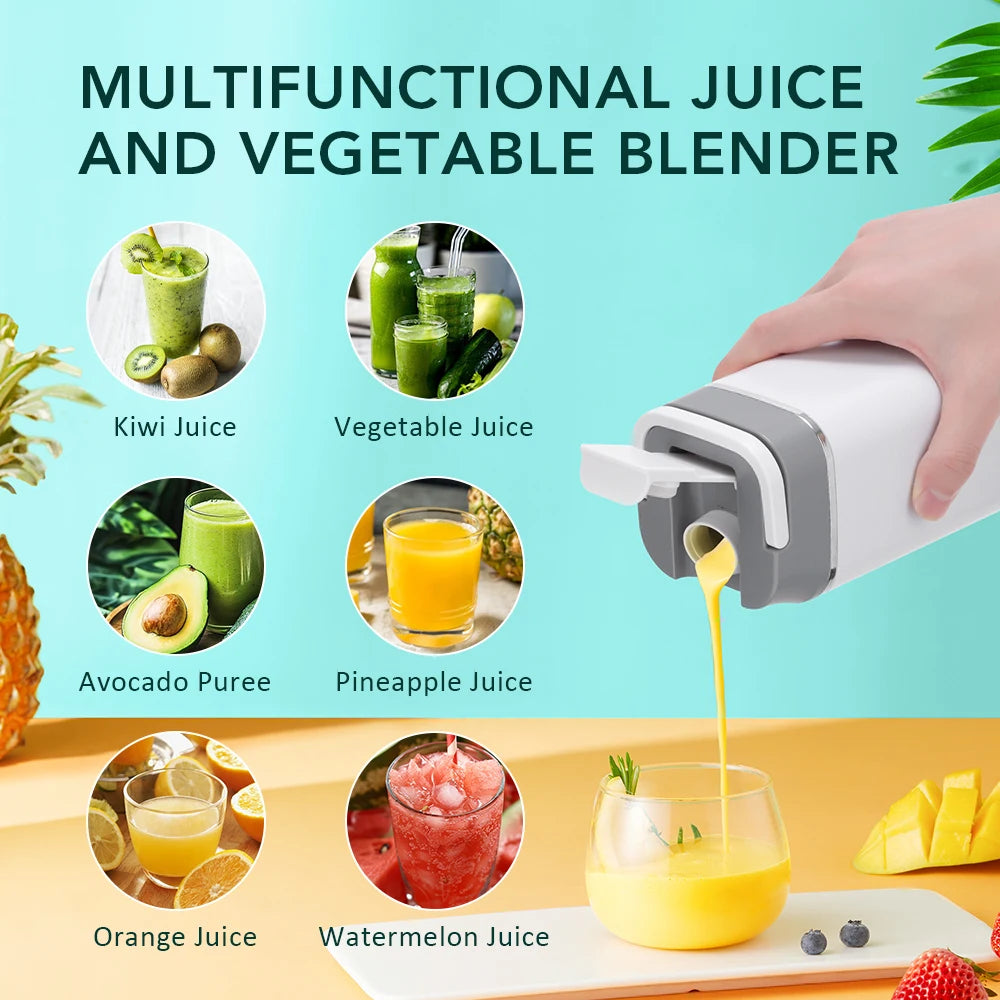 Portable Electric Juicer Cup with 12 Blades & Smart Digital Display - 2