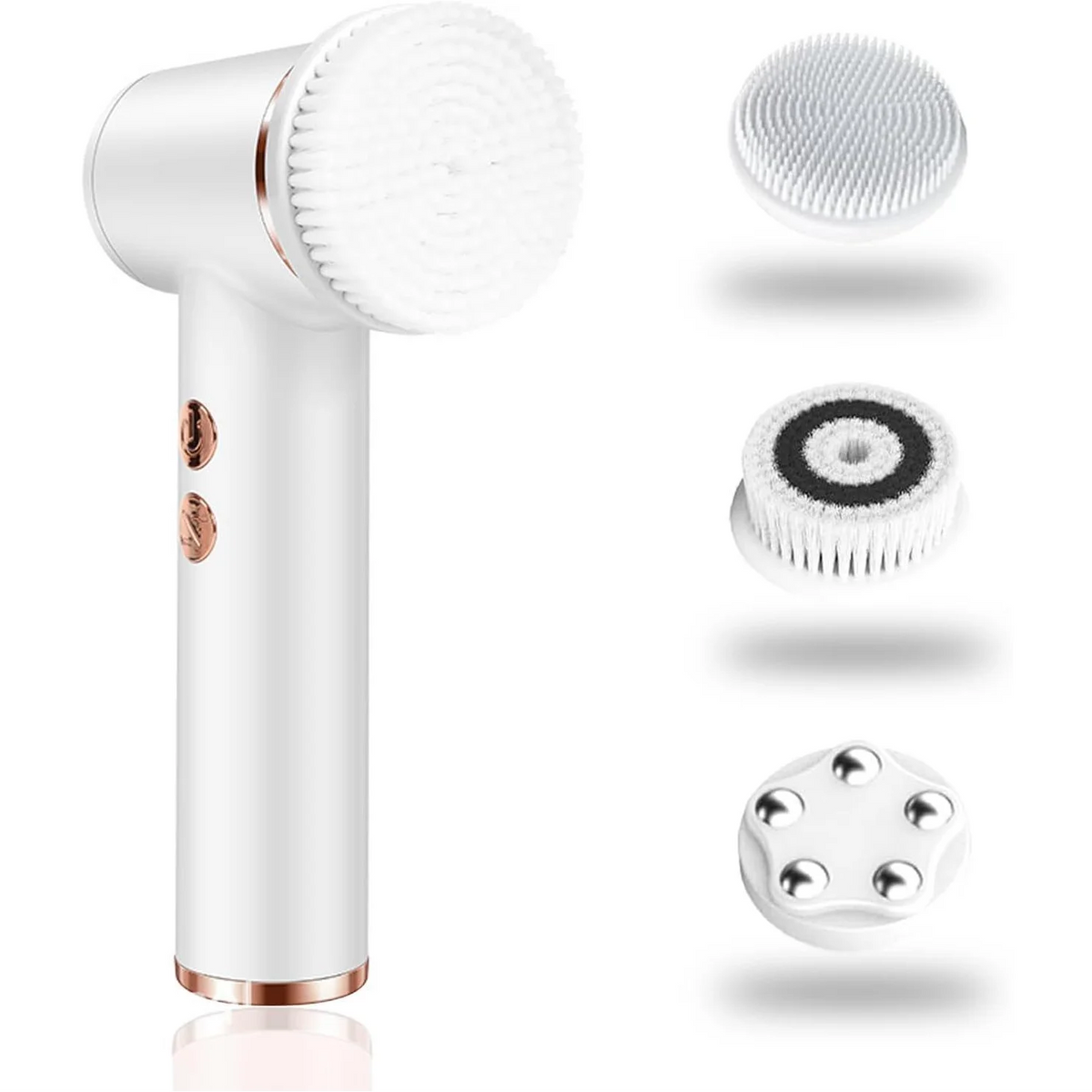 4-in-1 Waterproof Electric Facial Cleansing Brush & Exfoliating Massage Device