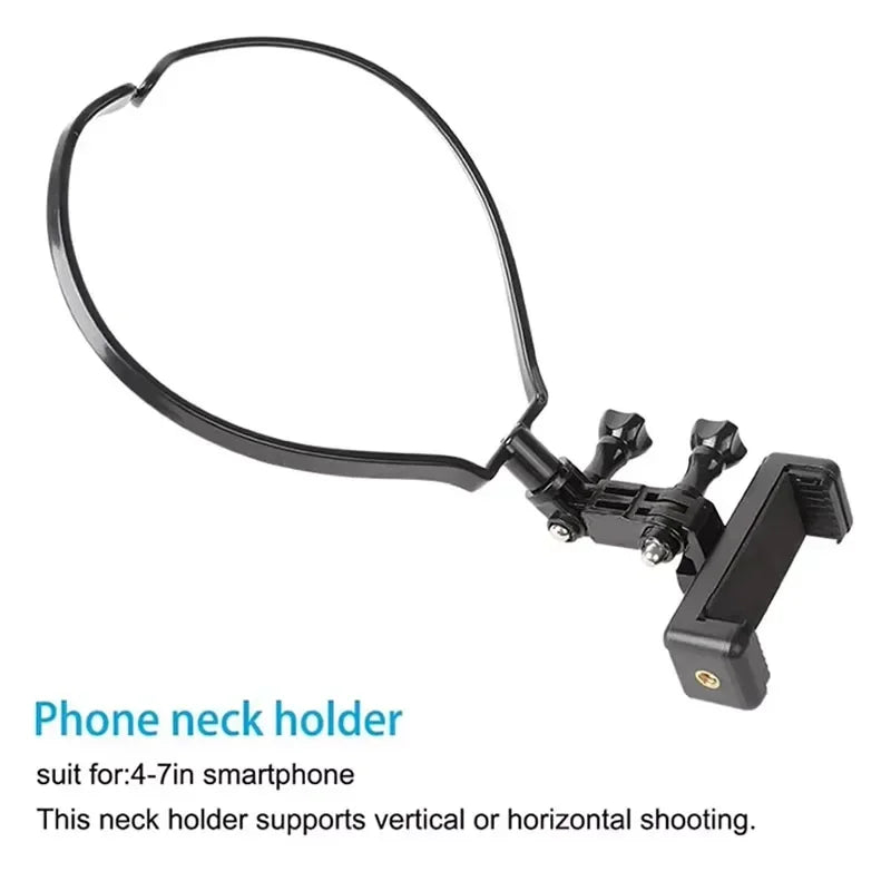 Hands-Free Neck Phone Mount for First-Person POV Video Recording