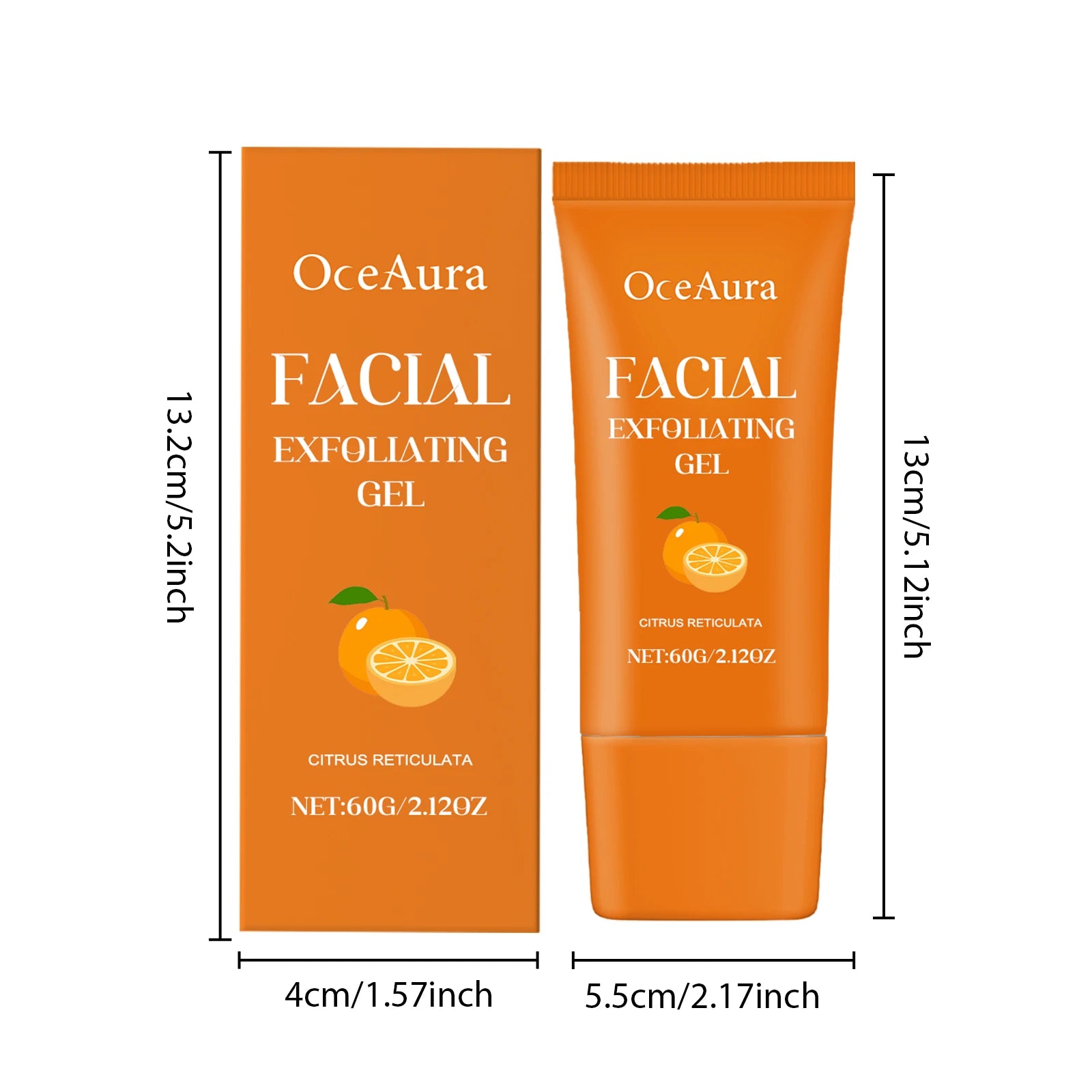 Orange Vitamin C Facial Exfoliating Gel for Deep Cleansing & Brightening - 6