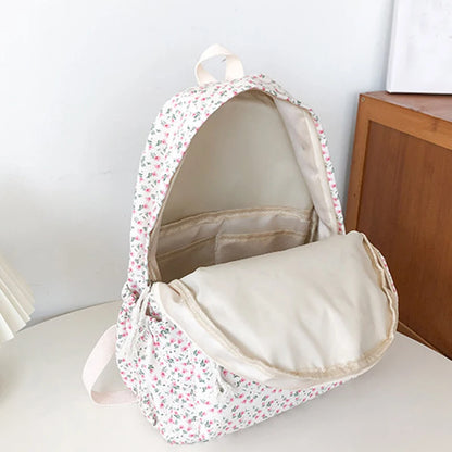 Luxury Floral Nylon School Backpack