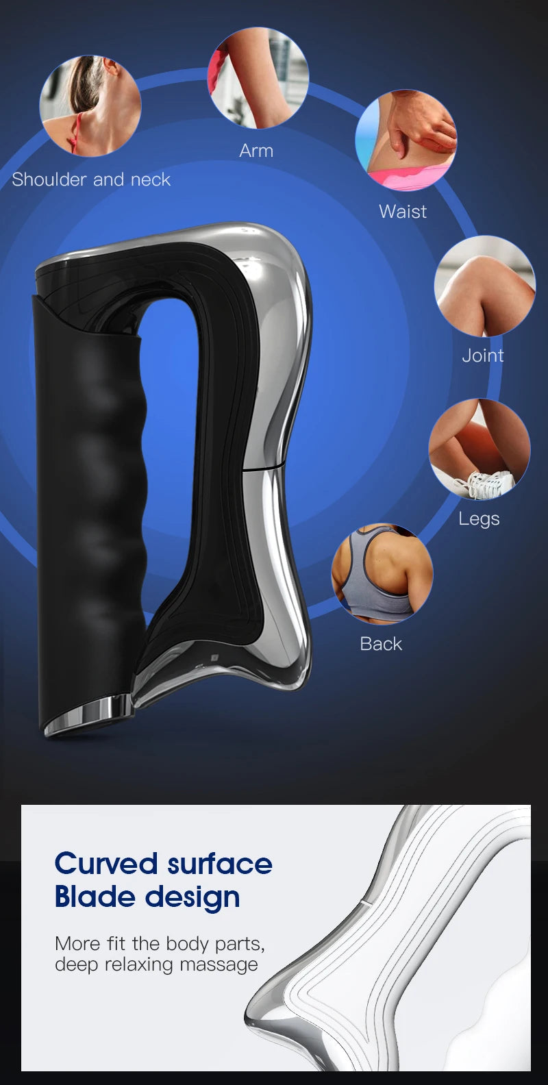 Electric Myofascial Gua Sha Massager for Deep Tissue Muscle Relief