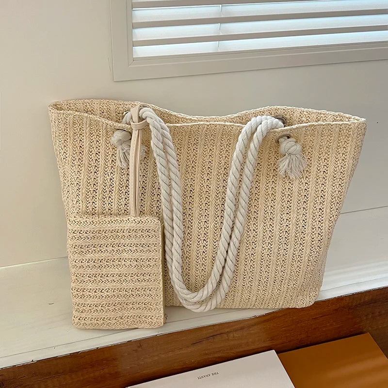 Bohemian Straw Tote