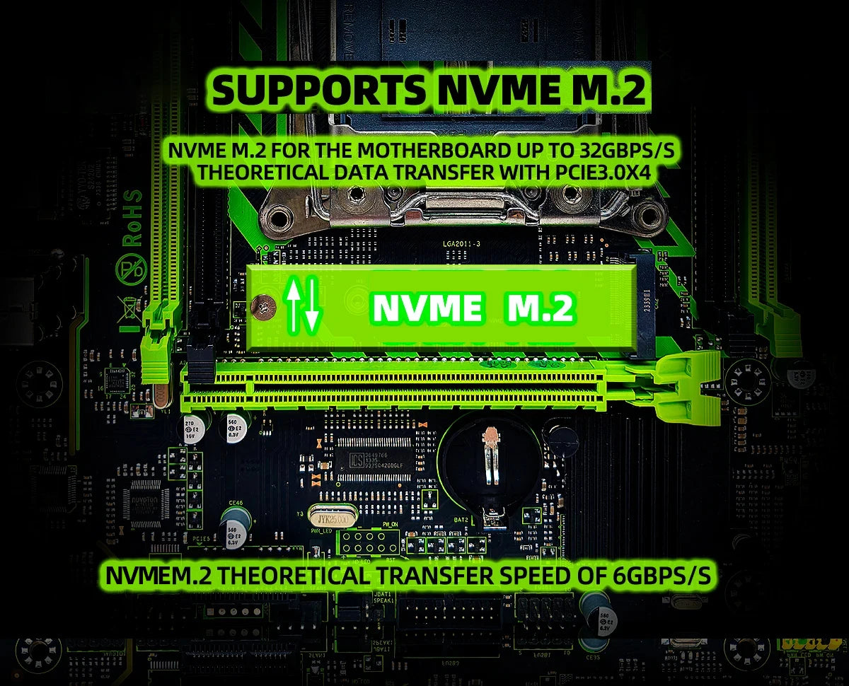 ZSUS X99 LGA2011-3 Motherboard Kit with Xeon E5-2630 v4 & 16GB DDR4 RAM - 9