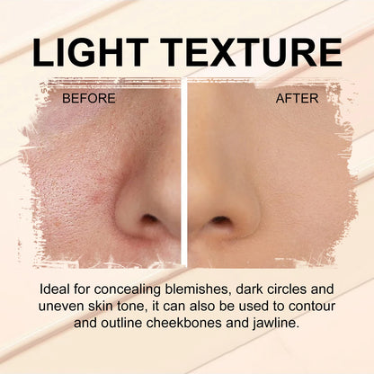 3-Color Cream Concealer Palette for Flawless Coverage & Contouring