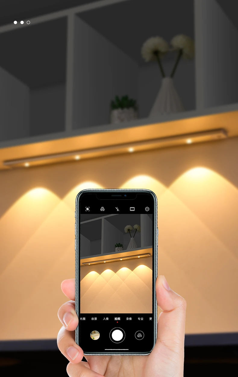 Ultra-Thin Motion Sensor LED Cabinet Light - Rechargeable Closet & Kitchen Under Counter Lamp