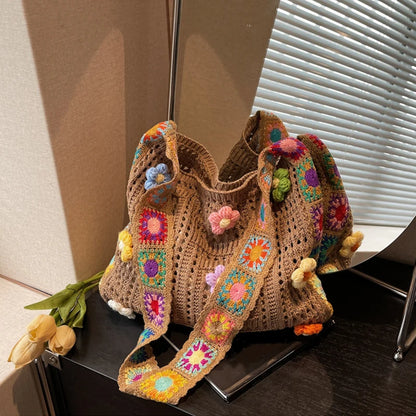 Luxury Boho Crochet Tote Bag
