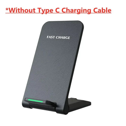 30W Foldable Fast Wireless Charger Stand for iPhone and Samsung Devices