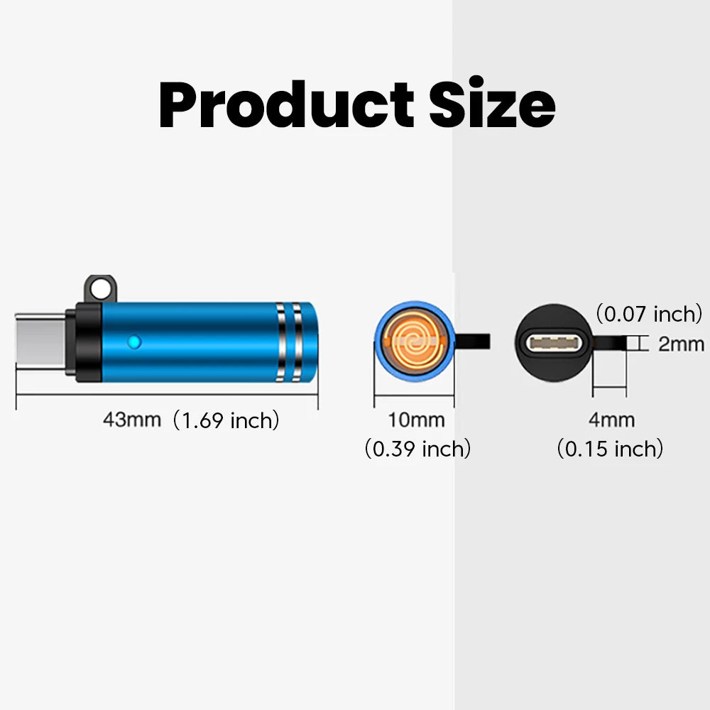 Mini USB-C Portable Cigarette Lighter - Instant Flameless Igniter - 6
