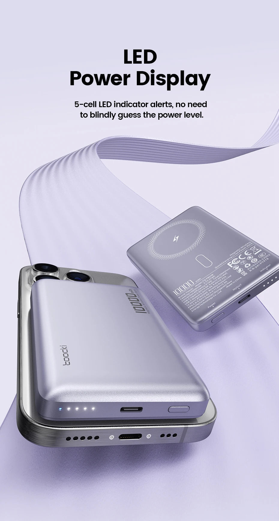Magnetic Wireless Power Bank 10000mAh 20W Fast Charger for iPhone