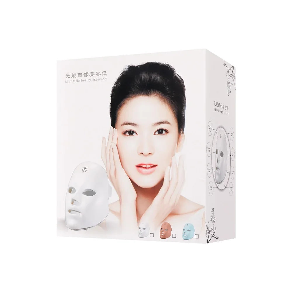 7-Color LED Photon Therapy Facial Mask for Skin Rejuvenation & Face Lifting