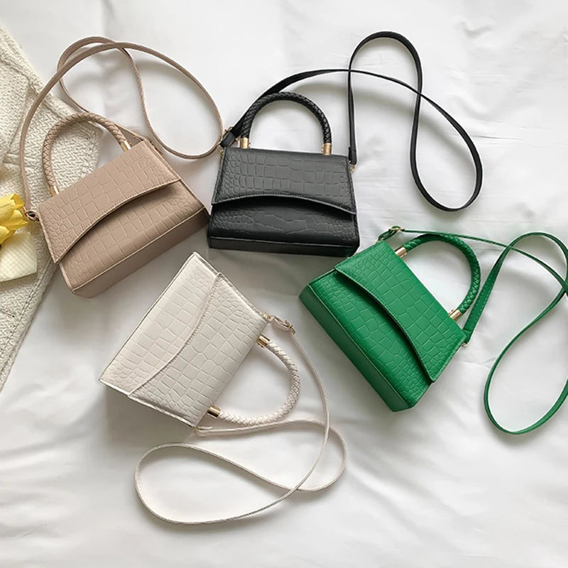 Luxury Retro Crocodile Square Bag