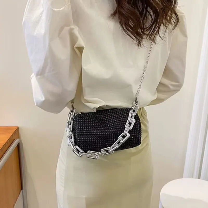 Luxury Glitter Rhinestone Bucket Bag