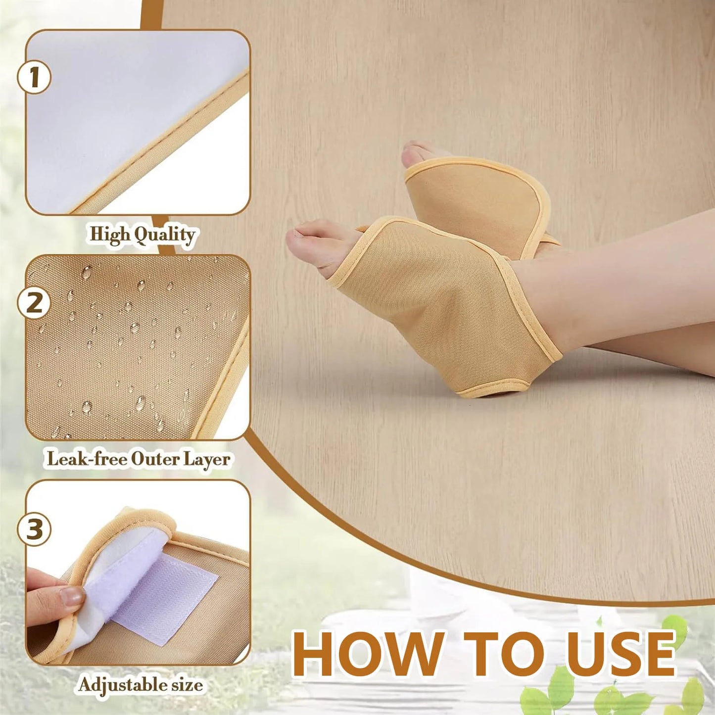 Castor Oil Foot Compression Wrap for Pain Relief & Relaxed Feet
