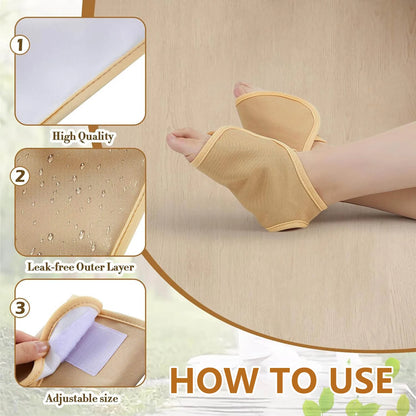 Castor Oil Foot Compression Wrap for Pain Relief & Relaxed Feet